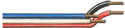 Model-Power Hook-Up Wire 4-Conductor, 14 (orange, red, brown, yellow)