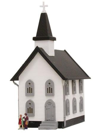 Model-Power Church Built-Up N Scale Model Railroad Building #2553