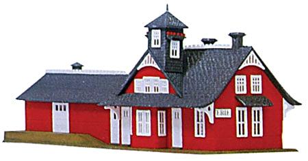 Model-Power Assembled & Lighted Building w/2 Figures Arlee Station - N-Scale