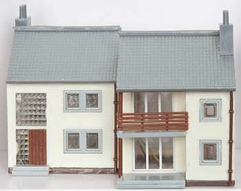 Miniature trains detailed Cottage House #68 for possible use with N scale trains
