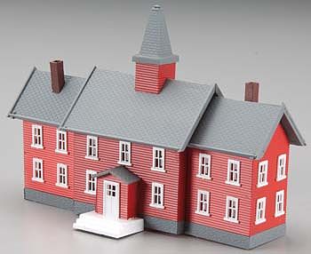 Model-Power Little Red School House Built-Up N Scale Model Railroad Building #2619