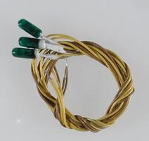 Grain of Wheat Bulb 12-16V Pre-Wired Green (3) Model Railroad Light Bulb #383