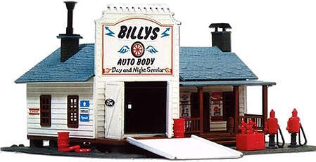 Model-Power Billy's Auto Body Kit HO Scale Model Railroad Building