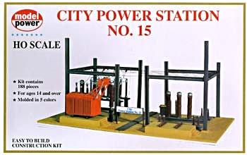 Model-Power City Power Station Kit HO Scale Model Railroad Building Kit #416