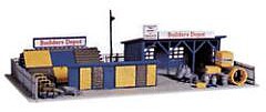 Model-Power Builders Depot HO Scale Model Railroad Building #418