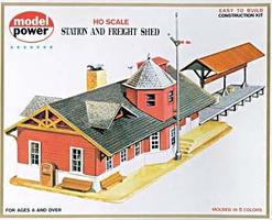 Station & Freight Shed Kit HO Scale Model Railroad Building #427