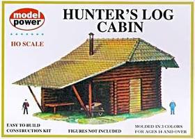 Model-Power Hunter's Log Cabin Kit HO Scale Model Railroad Building #434 Model-Power Hunter's Log Cabin Kit HO Scale Model Railroad Building #434