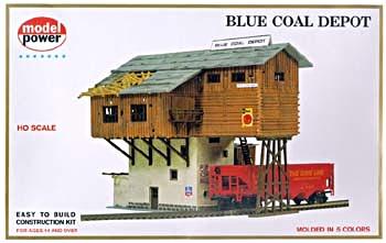 Model-Power Blue Coal Depot Kit - 5 x 7-1/2 12.7 x 19.1cm - HO-Scale