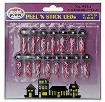 Model-Power Peel-N Stick LED/Resistors (15 Pack) Model Railroad Lighting Kit #5111 Model-Power Peel-N Stick LED/Resistors (15 Pack) Model Railroad Lighting Kit #5111