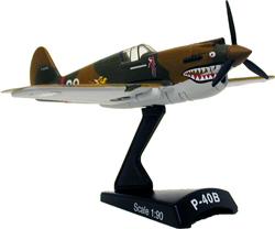 Model-Power Curtiss P-40 Hells Angel HO Diecast Model Airplane 1/90 Scale #5354-1