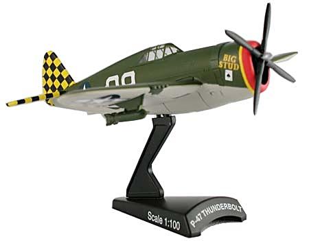 Model-Power P-47 Thunderbolt Big Stud Diecast Model Airplane 1/100 Scale #5359-2