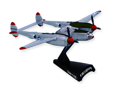 Model-Power Lockheed P-38J Marge Diecast Model Airplane 1/115 Scale #5362-3