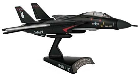 Model-Power F-14 Black Bunny Diecast Model Airplane 1/160 Scale #5383-1