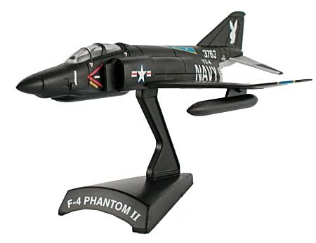 Model-Power F-4J Phantom II Black Bunny Diecast Model Airplane 1/155 Scale #5384-2