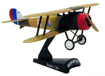 Model-Power 1/100 Nieuport 28 Hat in Ring USA Aircraft Built-Up Die Cast