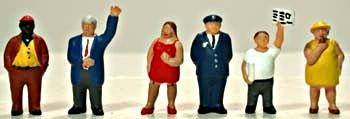 Model-Power Fat People (6) HO Scale Model Railroad Figure #5697