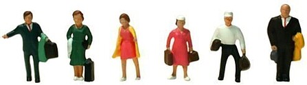 Model-Power Passenger Figures (6) HO Scale Model Railroad Figure #5702