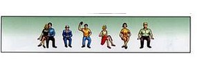 Sitting Figures (6) HO Scale Model Railroad Figure #5703