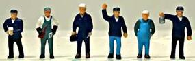 Train Crew (6) HO Scale Model Railroad Figure #5704