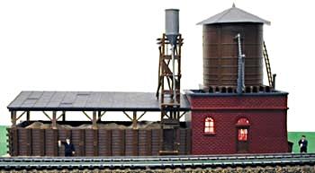 Model-Power Built-Up Buildings Steam Locomotive Supply Building - HO-Scale