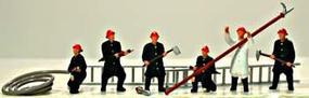 Firemen Figures (6) HO Scale Model Railroad Figure #5738