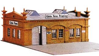Model-Power Herald Tribune & Globe News Built-Up HO Scale Model Railroad Building #578