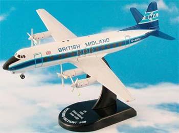 Model-Power Vicker Viscount 800 British Midland Diecast Model Airplane 1/200 scale #5818