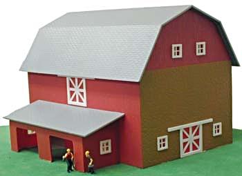 Model-Power Built-Up Buildings Deluxe Barn - HO-Scale