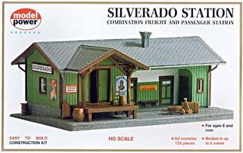 Model-Power Sivlerado Station Kit HO Scale Model Railroad Building #605