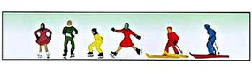 Winter Action Figures (6) O Scale Model Railroad Figure #6051