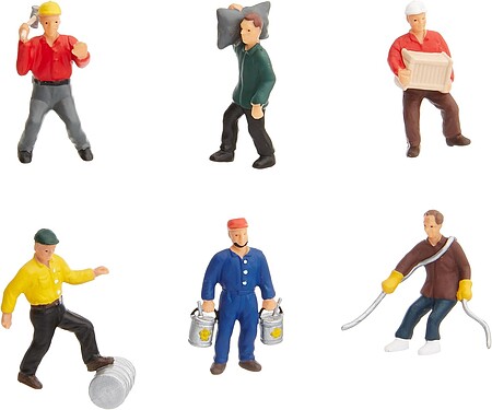 Model-Power Work Place People (6) O Scale Model Railroad Figure #6063