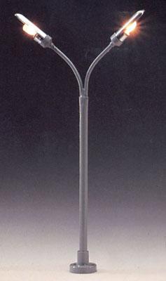 Model-Power Brass Lamppost (2) O Scale Model Railroad Street Light #6082