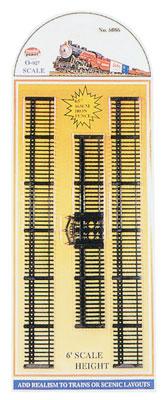 Model-Power Black Iron Fence O Scale Model Railroad Trackside Accessory #6086