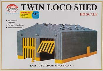 Model-Power Modern Dual Loco Shed Kit HO Scale Model Railroad Building #611