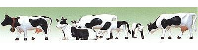 Model-Power Black & White Cows & Calves O Scale Model Railroad Figure #6175