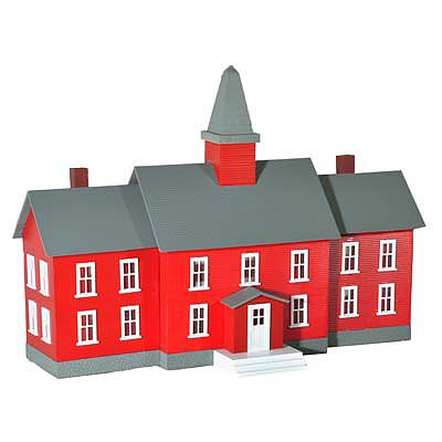 Model-Power Little Red School House Built-Up O Scale Model Railroad Building #6376