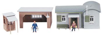 Model-Power Offices and Shed Built-Up - HO-Scale