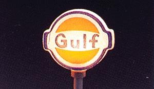 Model-Power Gulf Gas Station Signs pkg(2) HO Scale Model Railroad Roadway Sign #706