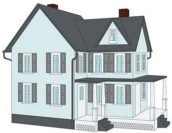 Model Power Grandma's House Built-Up -- HO Scale Model Railroad Building -- #779