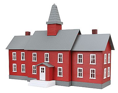 Model-Power Little Red School House Built-Up HO Scale Model Railroad Building #783
