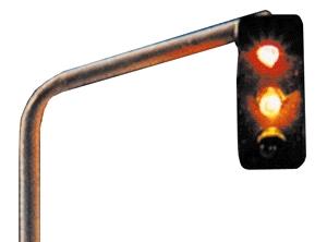 N SCALE HANGING LIGHTED TRAFFIC SIGNAL RIGHT HAND 8561 