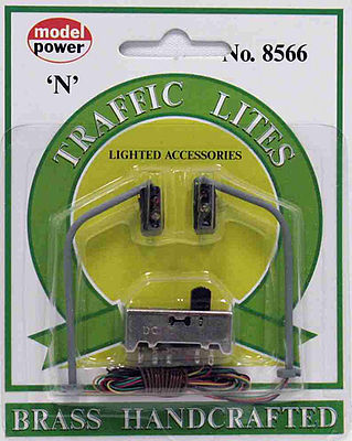 Model-Power Right/Left Traffic Light Switch N Scale Model Railroad Street Light #8566