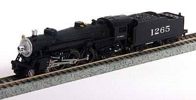 Model-Power 4-6-2 with Standard Tender ATSF N Scale Model Train Steam Locomotive #87400