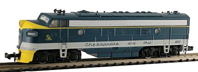 Model-Power EMD FP7A Phase II Chesapeake & Ohio N Scale Model Train Diesel Locomotive #87447