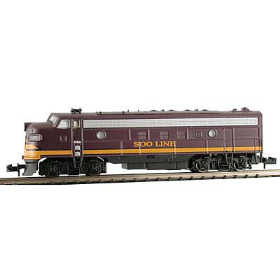 Model-Power FP-7 Phase 2 Soo Line N Scale Model Train Diesel Locomotive #87452