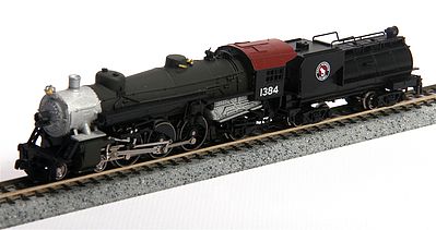 Model-Power 4-6-2 Pacific with Vandy Oil Tender Great Northern N Scale Model Train Steam Locomotive #87473