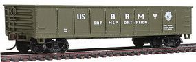 Model-Power 40' Gondola US Army HO Scale Model Train Freight Car #98510