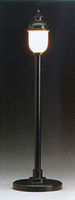 Street Lamp - Round Brass - Frosted G Scale Model Railroad Street Light #985