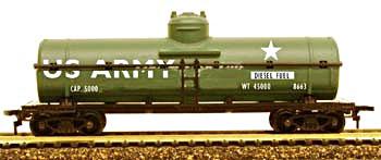 Model-Power 40 Tank Car US Army Diesel Fuel HO Scale Model Train Freight Car #98663