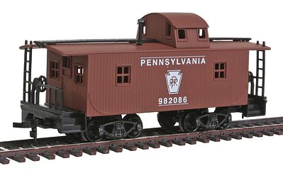 Model-Power 32 Wood Caboose - Pennsylvania HO Scale Model Train Freight Car #99141